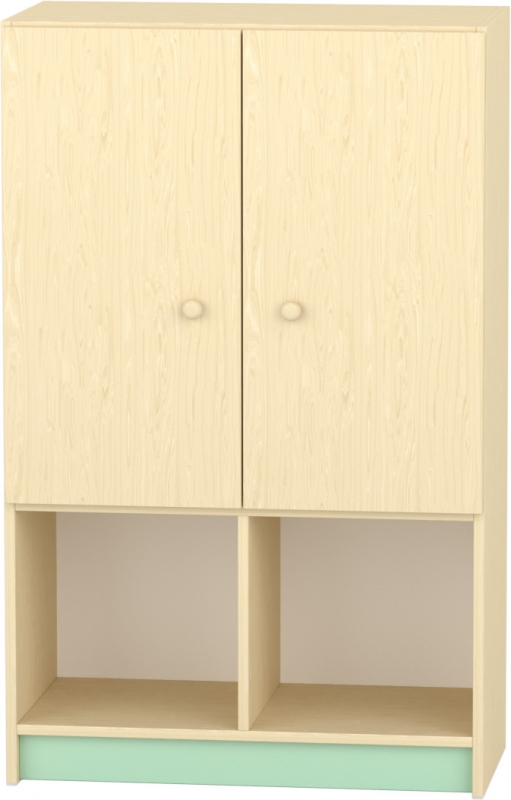 Komfort szekrény  III. - 2 fakkos -2 polcos ajtós - pasztellzöld
