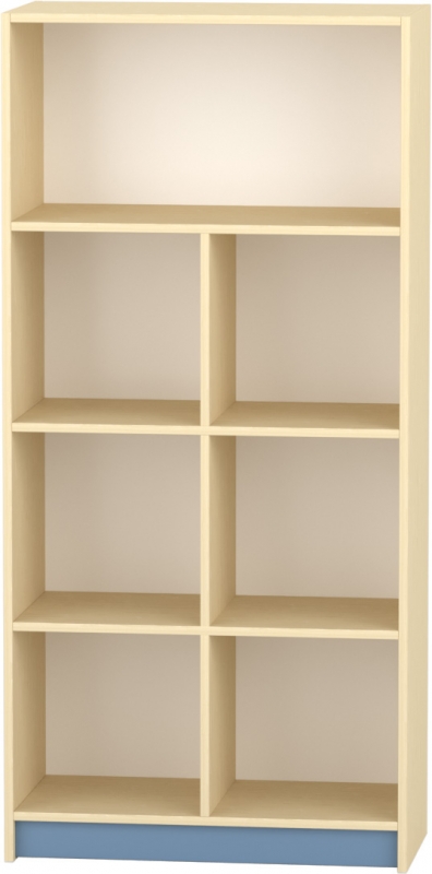 Komfort szekrény  IV. - 6 fakkos - polcos, acélkék