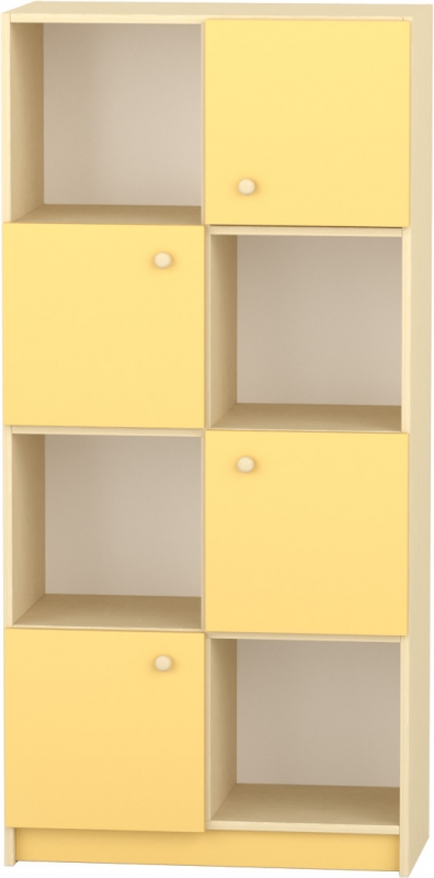 Komfort szekrény  IV. - 8 fakkos - mozaik ajtós - pasztellsárga