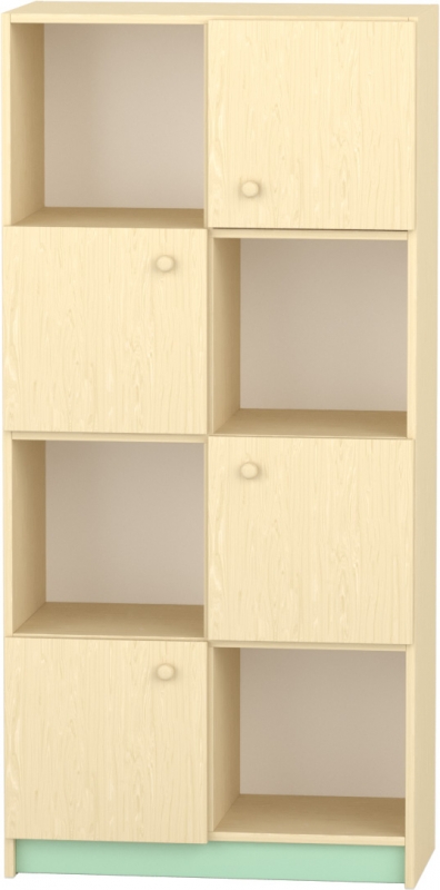 Komfort szekrény  IV. - 8 fakkos - mozaik ajtós - pasztellzöld