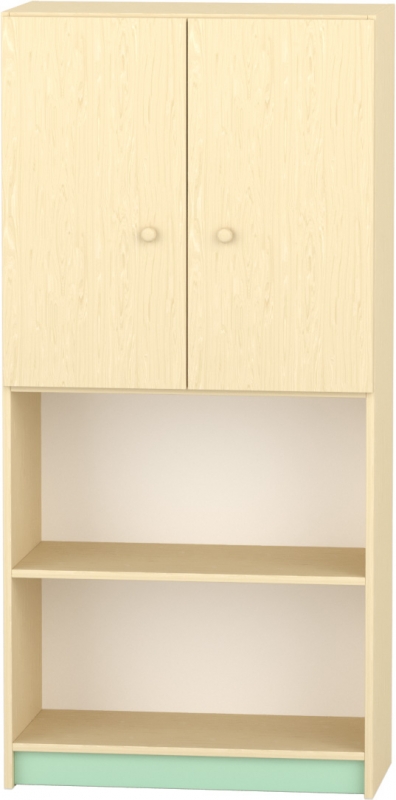 Komfort szekrény  IV. - polcos-felülajtós -pasztellzöld
