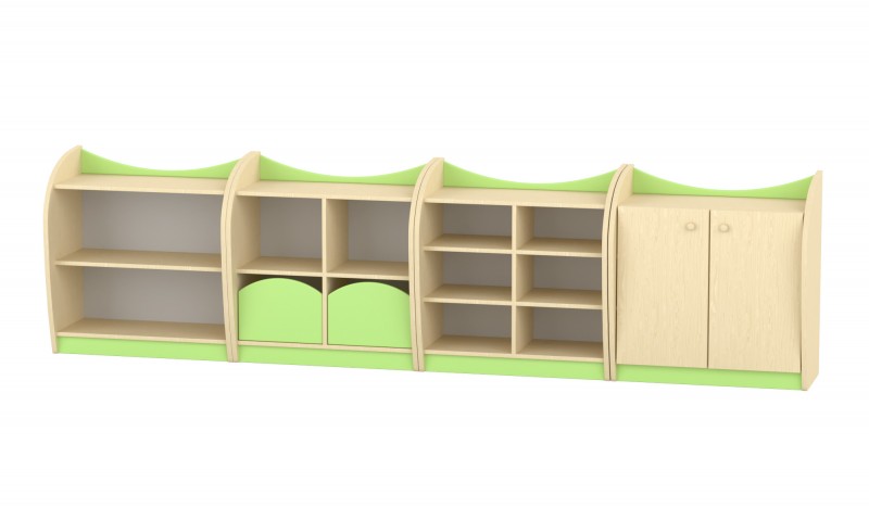 Marci szekrénysor, juhar-zöld I.