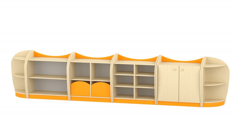 Marci szekrénysor, juhar-narancs II.