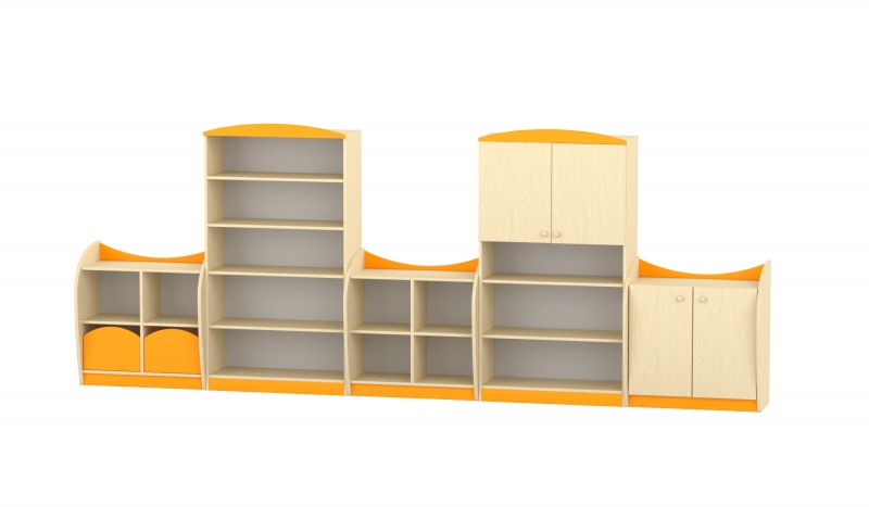 Marci szekrénysor, juhar-narancs XII.