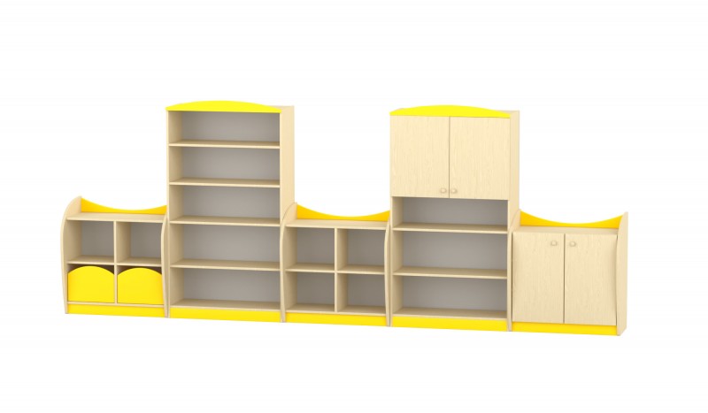 Marci szekrénysor, juhar-sárga XII.