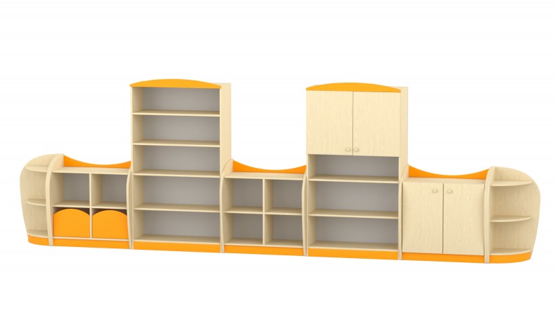 Marci szekrénysor, juhar-narancs XIII.