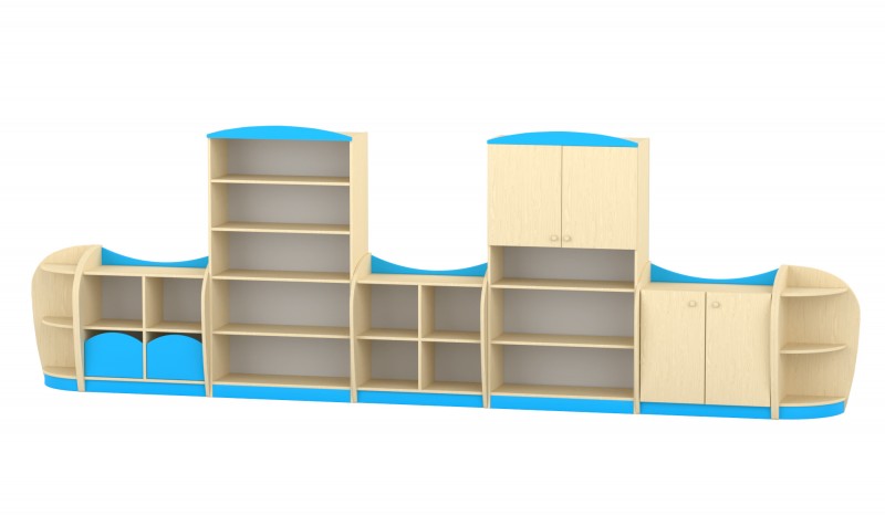 Marci szekrénysor, juhar-világoskék XIII.