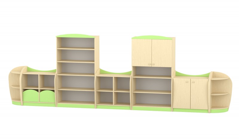 Marci szekrénysor, juhar-zöld XIII.