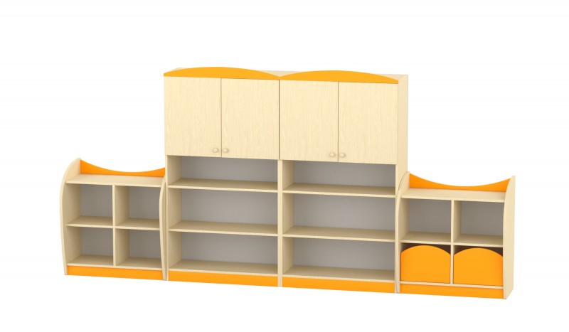 Marci szekrénysor, juhar-narancs XIV.