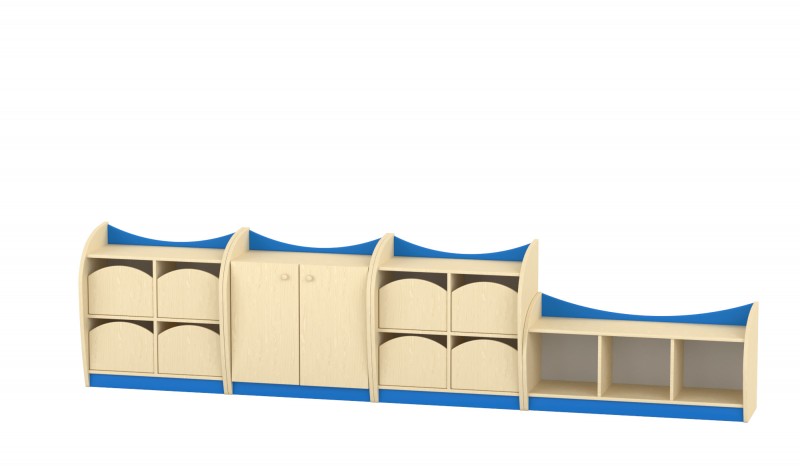 Marci szekrénysor, juhar-kék IX.