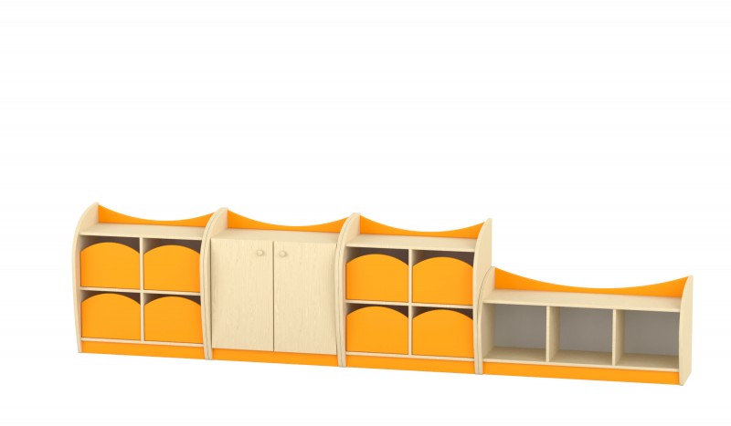 Marci szekrénysor, juhar-narancs IX.