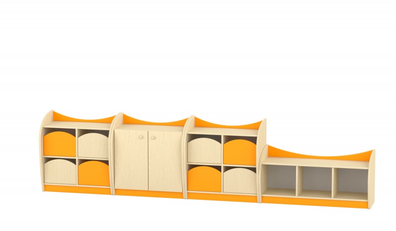 Marci szekrénysor, juhar-narancs IX.