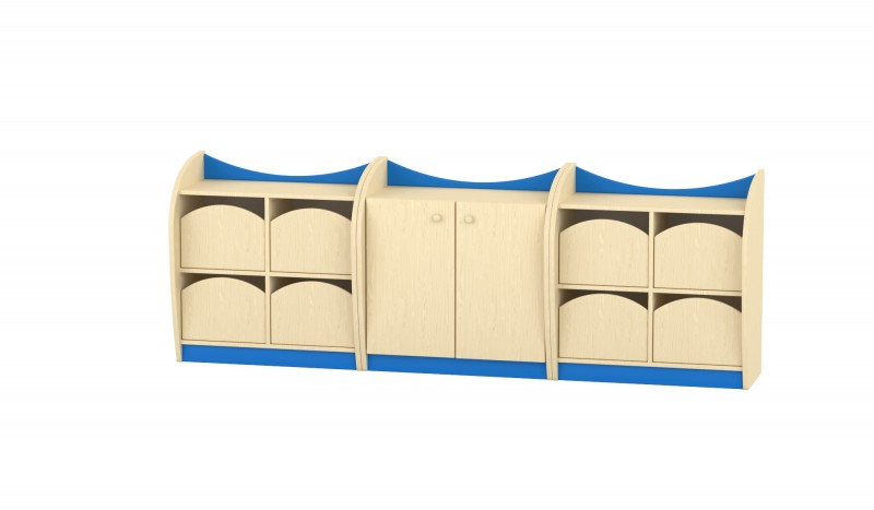 Marci szekrénysor, juhar-kék X.