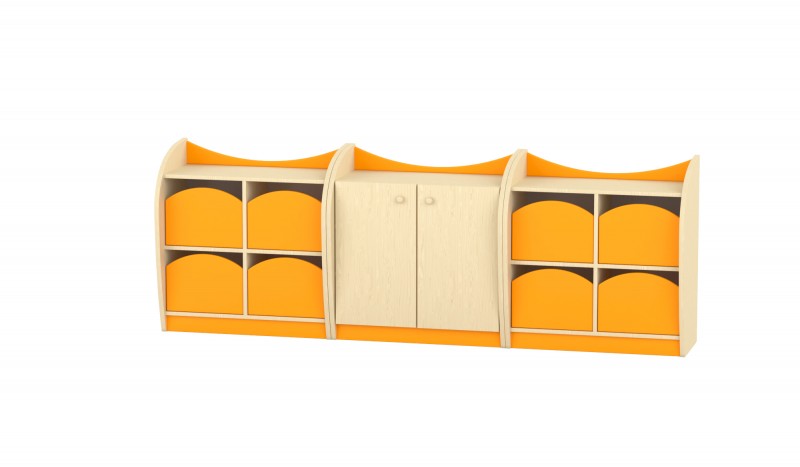 Marci szekrénysor, juhar-narancs X.