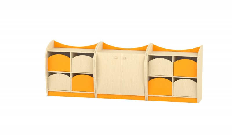 Marci szekrénysor, juhar-narancs X.