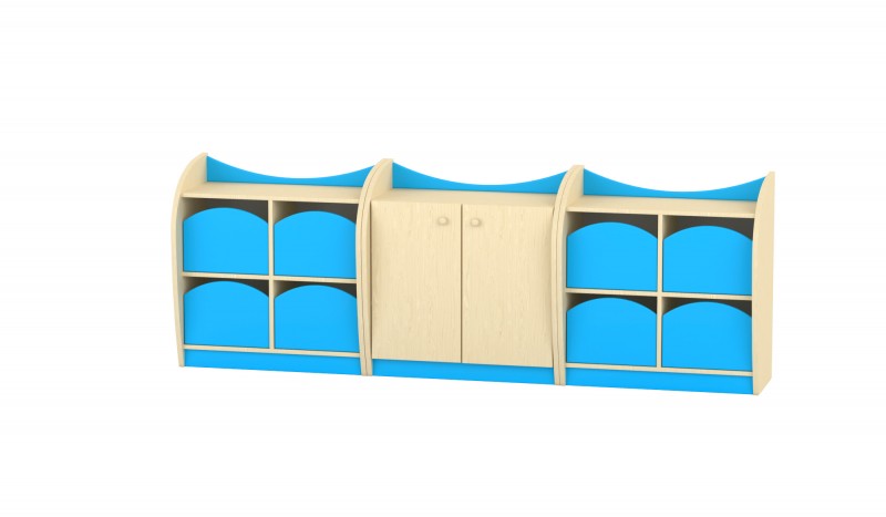 Marci szekrénysor, juhar-világoskék X.