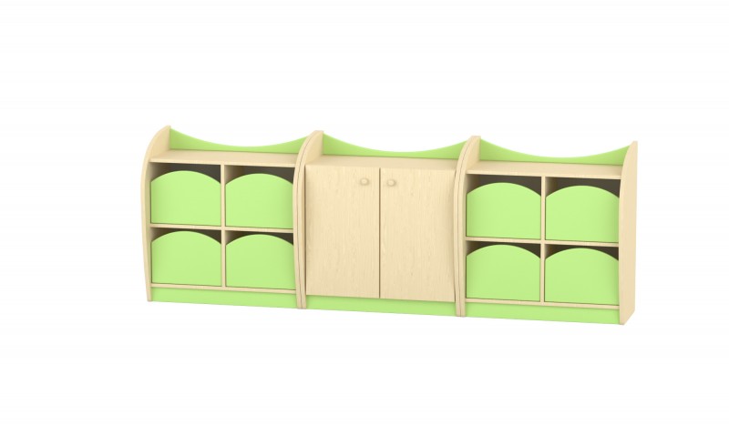 Marci szekrénysor, juhar-zöld X.