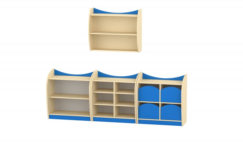 Marci szekrénysor, juhar-kék XI.