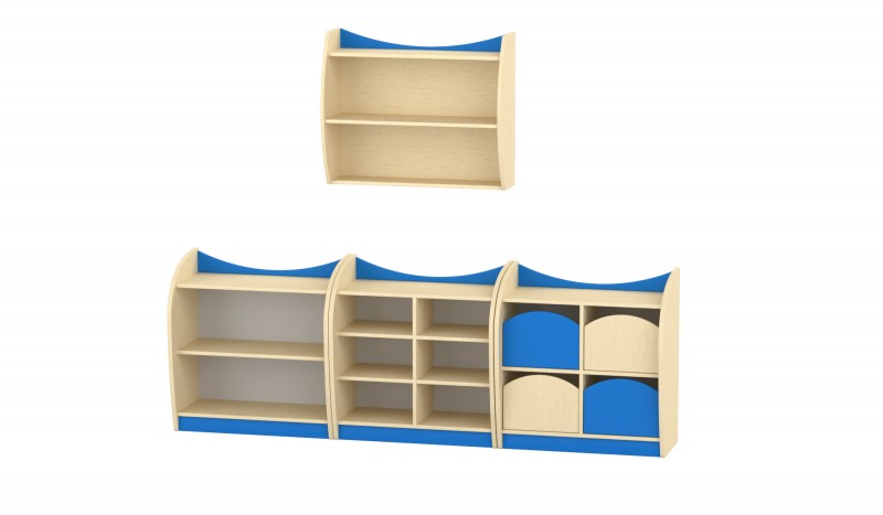 Marci szekrénysor, juhar-kék XI.