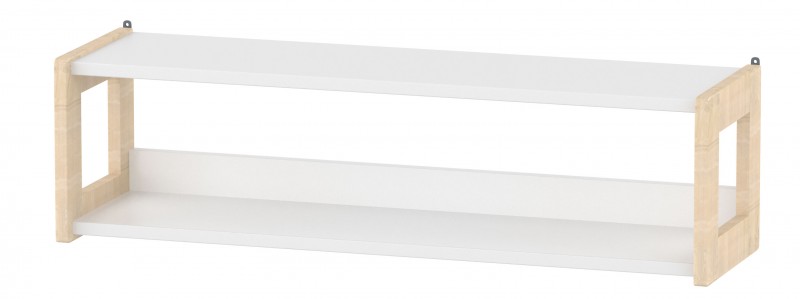 Fali polc - négyszög kerettel - fehér