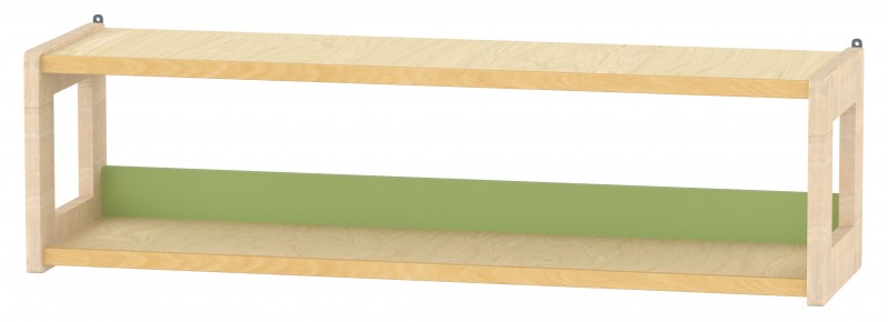 Fali polc - négyszög kerettel - Juhar - Zöld